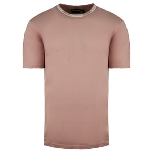 Nicce Korte Mouwen Roze Heren Eto Effen T-shirt Crew Neck 211 1 09 08 0339