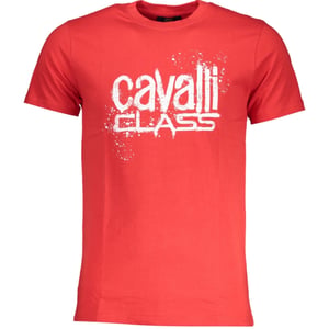 Cavalli Class Paint Splatter Logo Red T-Shirt
