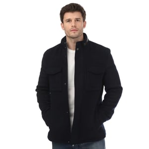 Men's Ted Baker Knowl Funnel Neck Field Jacket in Navy