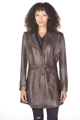Dames 3/4 lengte trenchcoat-Ranchi