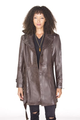 Dames 3/4 lengte trenchcoat-Ranchi
