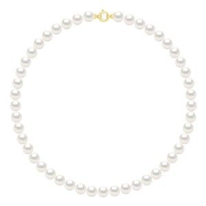 Halsband Rad Princess av äkta odlade sötvattenspärlor runda 8-9 mm