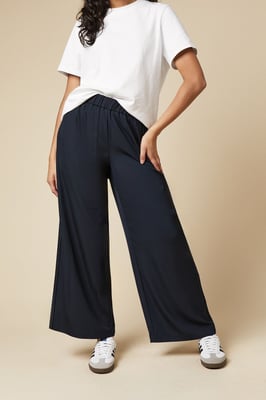 Petite Elasticated Waist Straight Leg Trouser