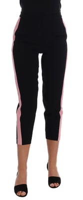Dolce & Gabbana Capribroek, zwart gestreept, roze