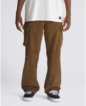 VANS Men’s Service Cargo Cord Loose Tapered Pants in Coffee Liqueur