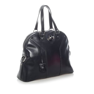 Vintage YSL Muse Läderhandväska Svart