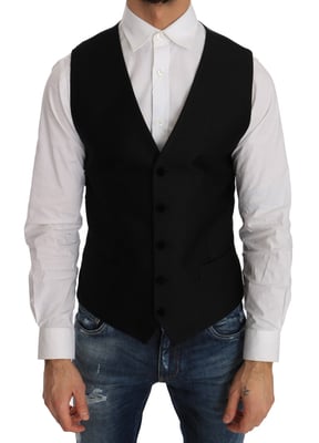 Dolce & Gabbana Mannen Zwart Polka Dot Patroon Vest