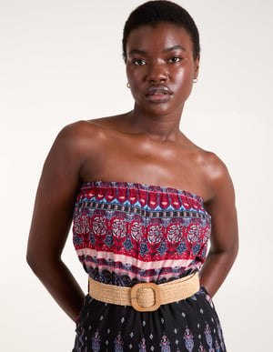 Belted Bandeau Jumpsuit