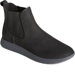 Sperry Coastal Plushwave Dames Enkellaarsjes ZWART
