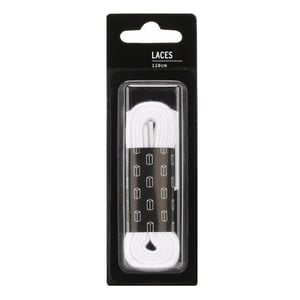 TOWER London White Flat Laces