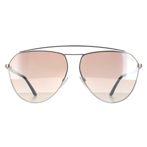 Tom Ford Aviator Dam Silver Havana Brun Silver Gradient Mirror Binx FT0681