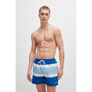 Men's Boss Rico Fully Lined Swim Shorts in Blue