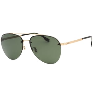 Hugo Boss groene len mat gouden zonnebril