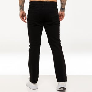 Kruze Mens Straight Leg Stretch Jeans