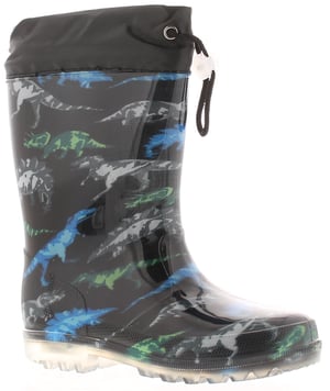 Dinosaur Hunters Childrens Wellies Infants Bounce Adjustable black
