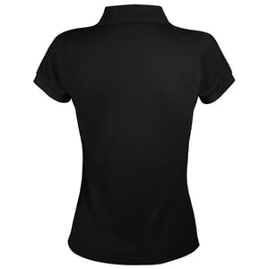 SOLs Womens/Ladies Prime Pique Polo Shirt (Black)