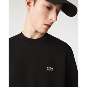 Lacoste Brand Logo Solid Black Sweater