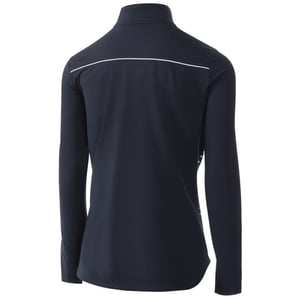 Island Green Womens/Ladies Zip Drop Hem Top Layer (Navy/White)
