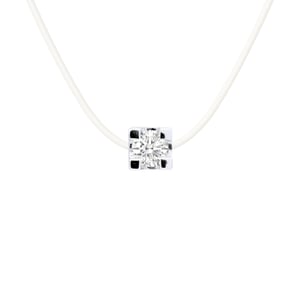 DIADEMA - Necklace - Transparent Nylon - Real Diamond