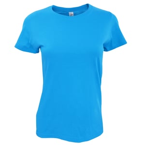 SOLS Womens/Ladies Imperial Heavy Short Sleeve T-Shirt (Caribbean Blue)