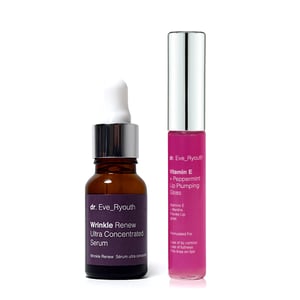 Wrinkle Renew Ultra Concentrated Serum 15ml + Vitamin E och pepparmynta Lip Plumps 8ml