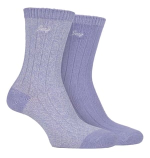 Jeep - 2 Pack Ladies Supersoft Hiking Boot Socks