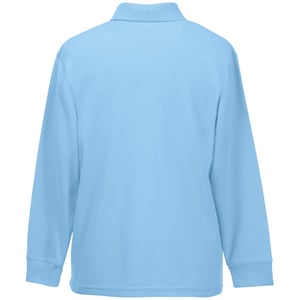 Fruit Of The Loom Kinder Polo Lange Mouwen 65/35 Piqué / Kinderpolo (Hemel Blauw)