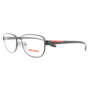 Prada Sport Rectangular Black Rubber Mens Glasses Frames