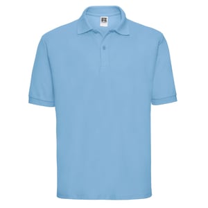 Russell Heren Polycotton Pique Poloshirt (Hemelsblauw)