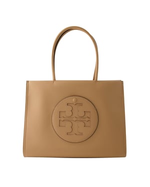 Small Ella Shopper Bag - Tory Burch - Synthetic - Light Sand
