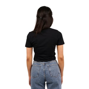 Kortärmad Basic T-shirt med rund hals BY042 kvinna