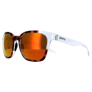Smith Founder KRZ X6 havana en transparante chromapop rode spiegelzonnebril