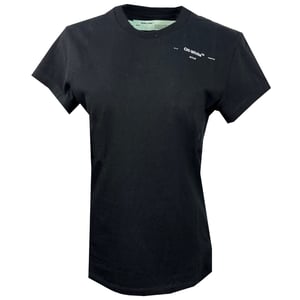 Off-White Woman Logo Black T-Shirt