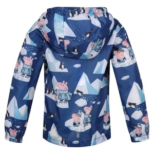 Regatta Barns Penguin Peppa Pig Packaway Vattentät Jacka (Rymdblå/Arktisk Blå)