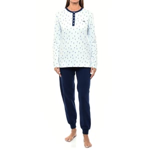 KLP2 Vrouwen Lange Mouwen Pluche Winterpyjama