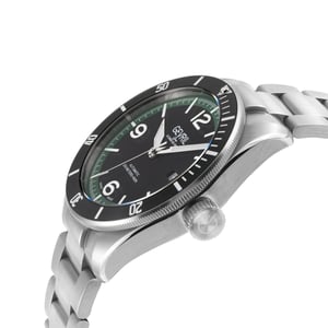 Gevril Yorkville Swiss Automatic Sellita SW200 Black Dial Green Zone, 316L Stainless Steel Watch