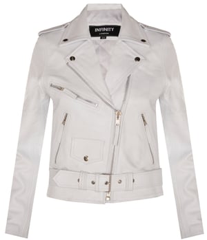 Womens Cowhide Leather Biker Jacket-Mansfield