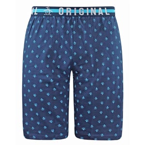 Original Penguin Stretch Waist Navy Mens AOP Printed Lounge Shorts MLHPE820