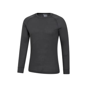 Mountain Warehouse Mens Talus rundhalsad långärmad termotröja med rund hals (Charcoal)