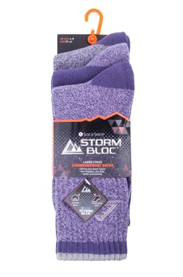 3 Pairs Ladies Lightweight Breathable Hiking Socks with Arch Support