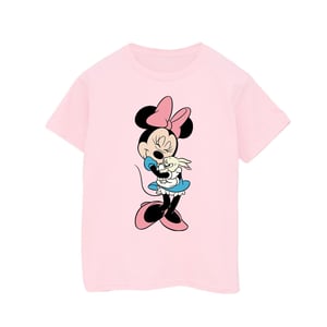 Disney Meisjes Minnie Mouse Bunny Hug Katoenen T-Shirt (Baby Roze)