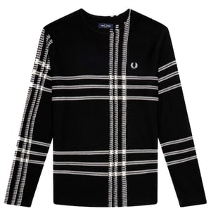 Zwarte Tartan Fred Perry Trui