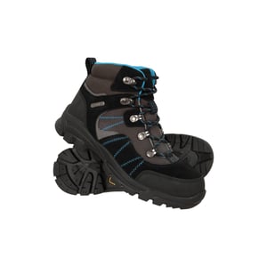Mountain Warehouse Edinburgh Suede IsoGrip Waterdichte Wandelschoenen voor Kinderen/Kinderen (Blauw)