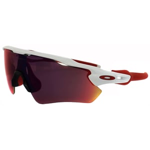 Oakley wrap heren gepolijste witte prizm road zonnebril