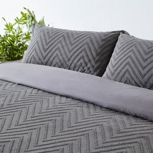 Minimalist Chevron Zigzag Tuft Duvet Cover Set