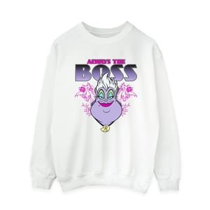 Disney Womens/Ladies The Little Mermaid Ursula Mum Is The Boss Sweatshirt (White)