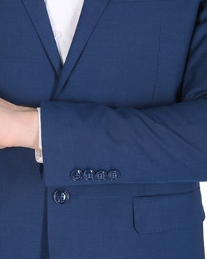 19V69 Italia Mens Suit Kent Blue Royal