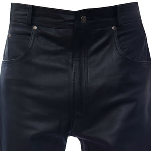 Zwarte '501' leren herenjeans-Montana