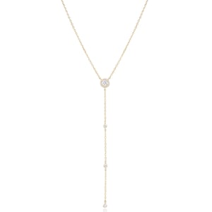 Gena.paris 'The One' Dames 925 Sterling Zilveren Ketting - Goud GC1597-Y