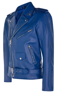 Leather Brando Biker Rock Motorcycle Hide Jacket